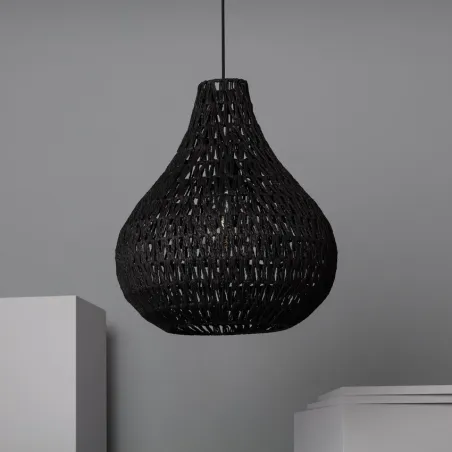 Suspension décoration noire lampe suspendu culot e27