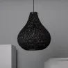 Suspension décoration noire lampe suspendu culot e27