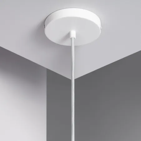 Suspension décoration blanche lampe suspendu culot e27