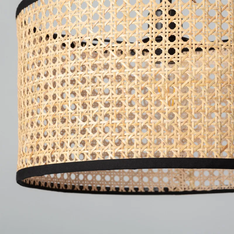 Suspension décoration rotin lampe suspendu culot e27
