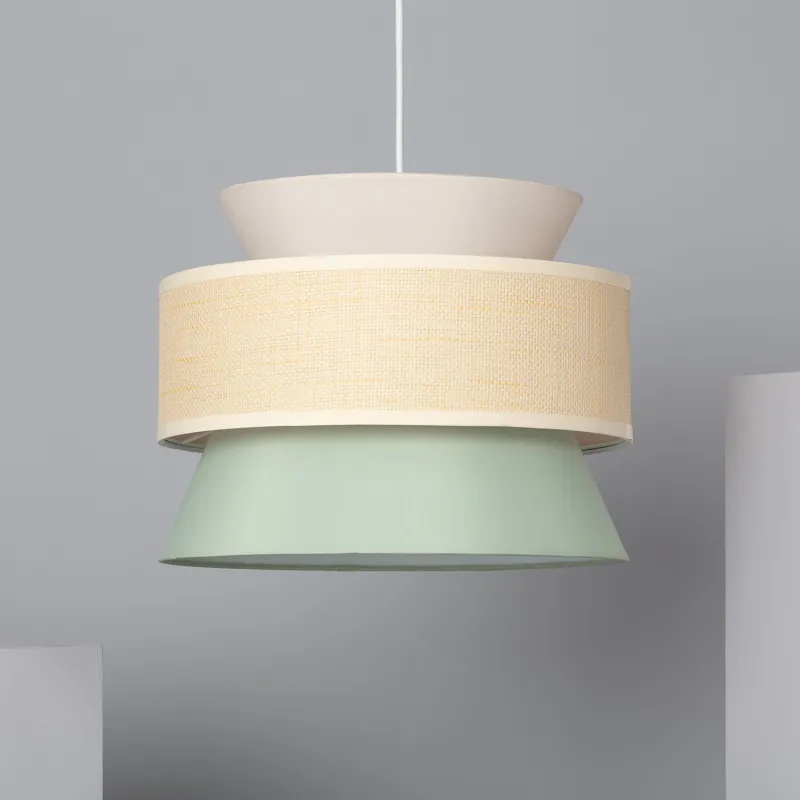 Suspension décoration rotin lampe suspendu culot e27
