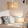 Suspension décoration rotin lampe suspendu culot e27