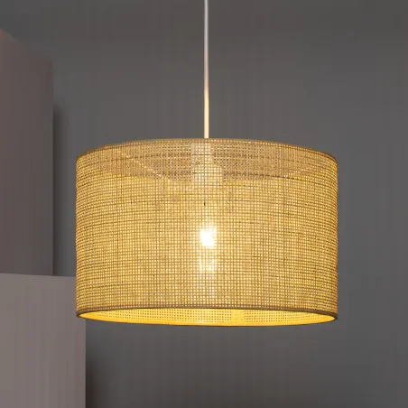 Suspension décoration rotin lampe suspendu culot e27