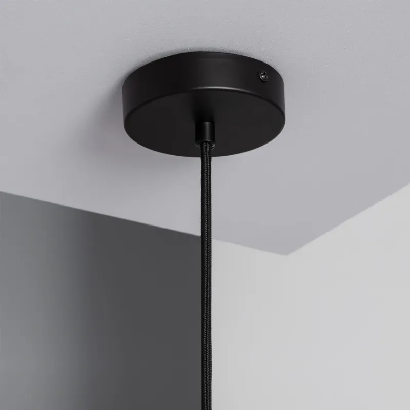 Suspension décoration métal rouge lampe suspendu culot e27