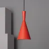 Suspension décoration métal rouge lampe suspendu culot e27