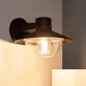 Applique murale noire étanche ip54 métal noir culot e27