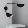 Applique murale noire métal noir 2 têtes culot e14