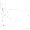 Applique murale noire métal noir 2 têtes culot e14