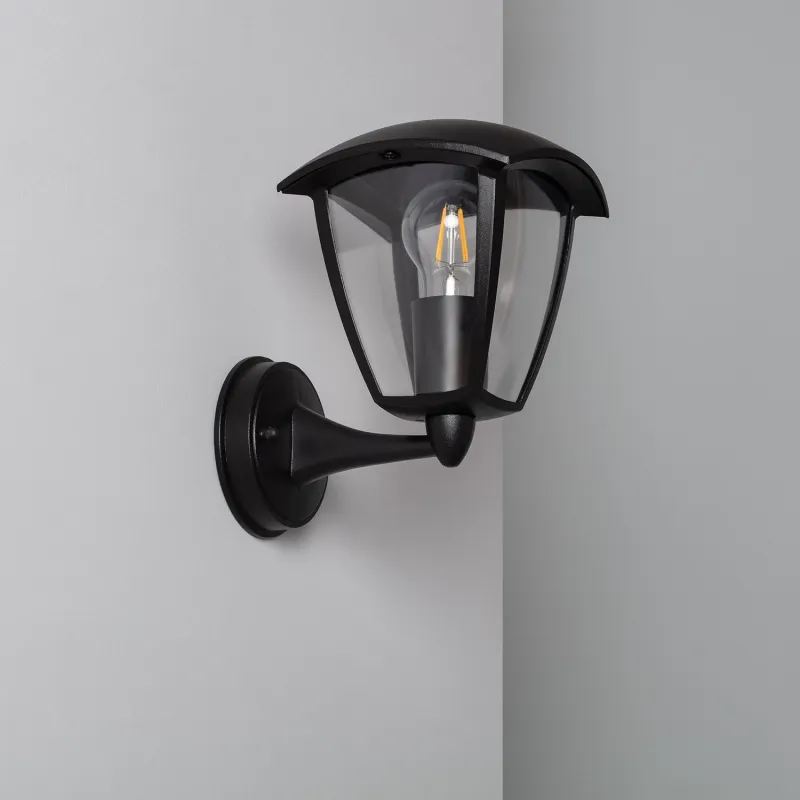 Applique murale noire étanche ip54 métal noir culot e27