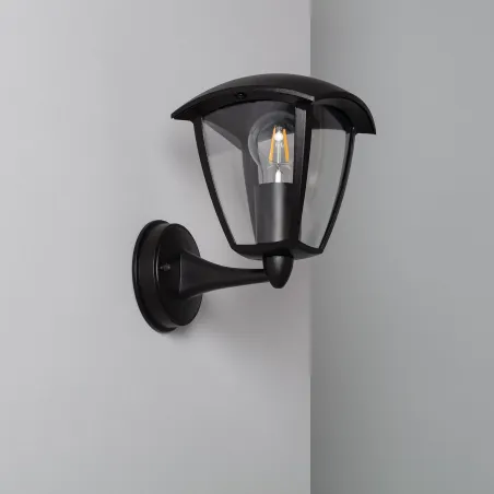 Applique murale noire étanche ip54 métal noir culot e27