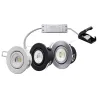Spot encastrable 7w led rt2012 ip65 variable recouvrable rond fixe 85mm blanc-bbc-sélectionneur température