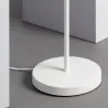 Lampadaire a poser métal blanc et rotin douille culot e27