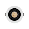 Encastrable 7w rond orientable noir et blanc 80mm-700 lumens-ugr19
