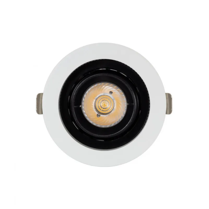 Encastrable 7w rond orientable noir et blanc 80mm-700 lumens-ugr19