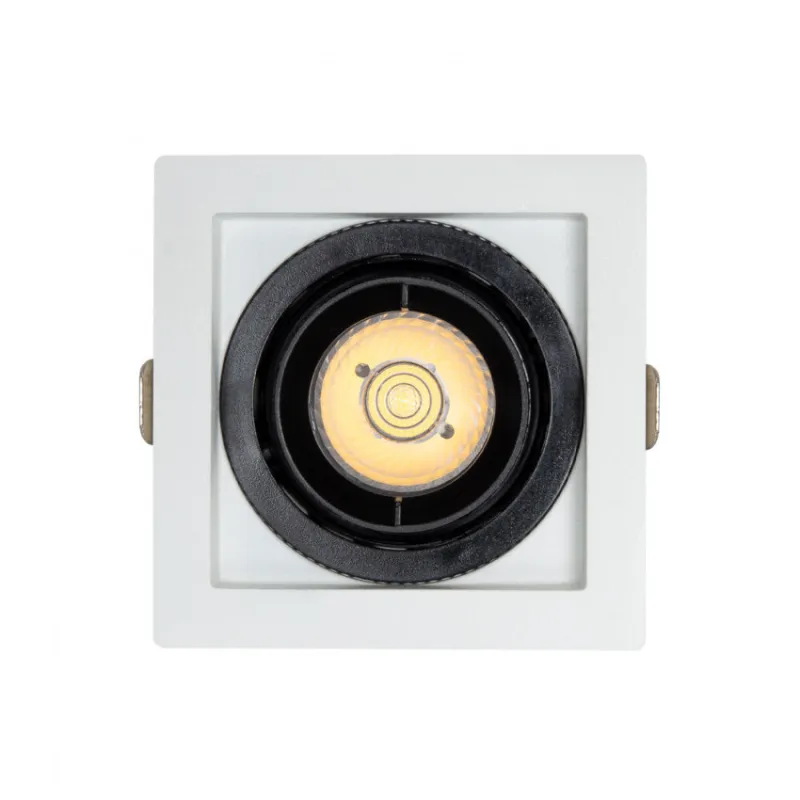 Encastrable 7w carré orientable noir et blanc 82mm-700 lumens-ugr19