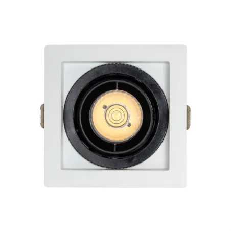 Encastrable 7w carré orientable noir et blanc 82mm-700 lumens-ugr19