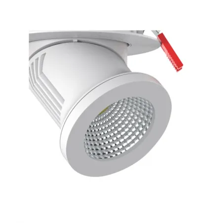 Encastrable 25w escamotable et orientable blanc 125mm-2500 lumens-ip44