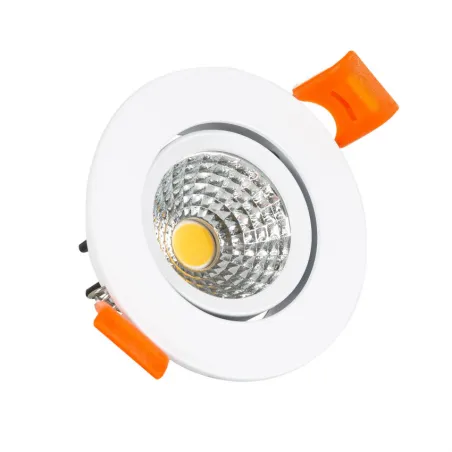 Encastrable led 5w rond blanc orientable 70mm-400 lumens