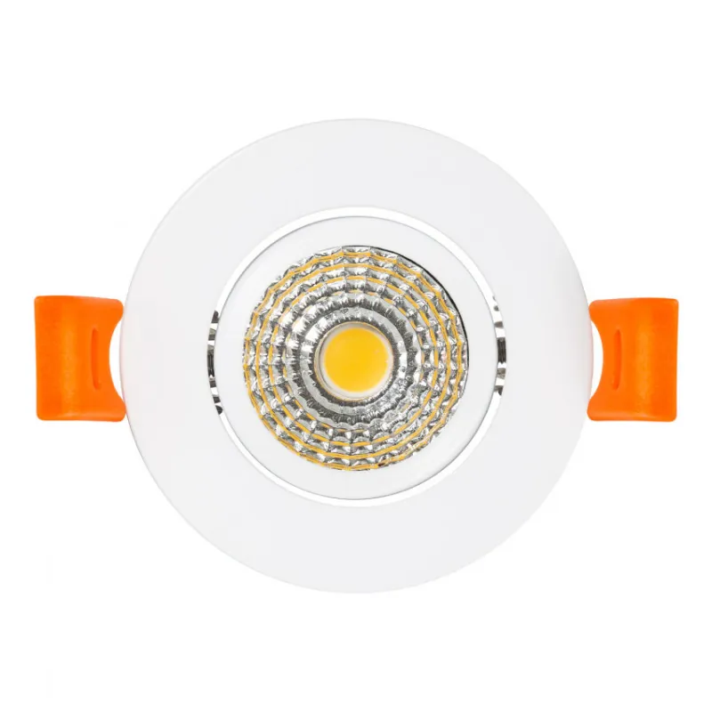 Encastrable led 5w rond blanc orientable 70mm-400 lumens