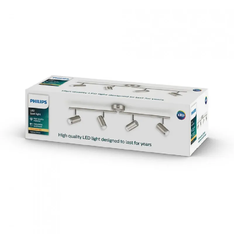 Applique plafonnier Philips 18w led quatre têtes orientable saillie