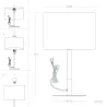 Lampe a poser de table wifi culot e27 abat-jour 25cm