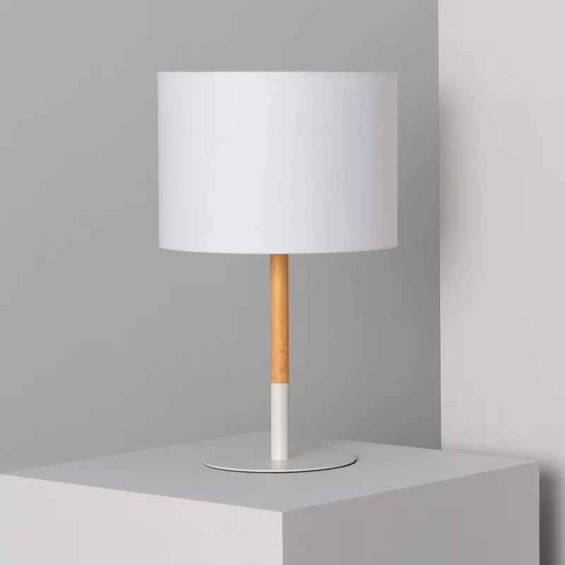 Lampe a poser de table wifi culot e27 abat-jour 25cm