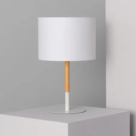 Lampe a poser de table wifi culot e27 abat-jour 25cm