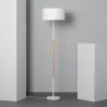 Lampadaire a poser de sol 159cm wifi culot e27 abat-jour 40cm