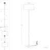 Lampadaire a poser de sol 159cm wifi culot e27 abat-jour 40cm