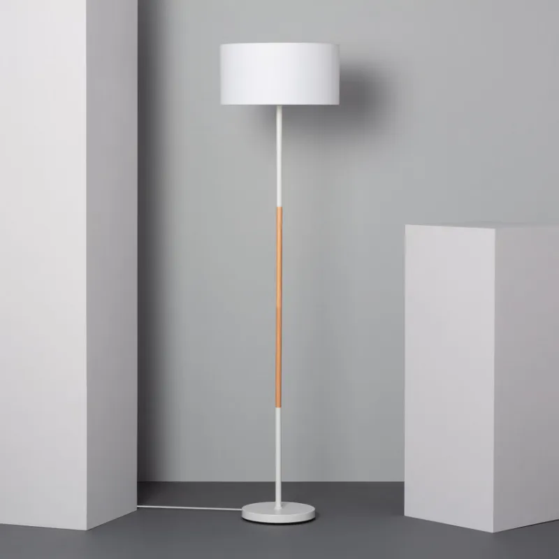 Lampadaire a poser de sol 159cm culot e27 abat-jour 40cm
