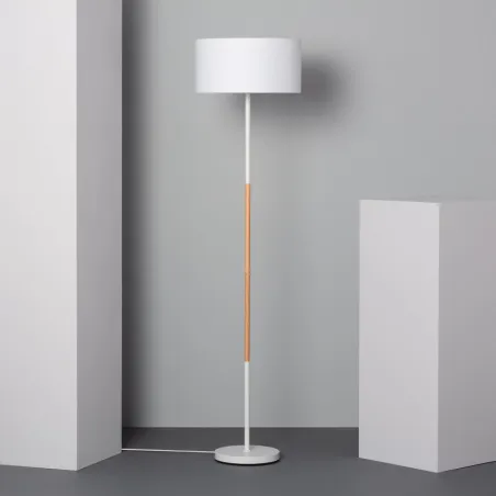 Lampadaire a poser de sol 159cm culot e27 abat-jour 40cm