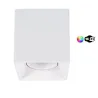 Plafonnier blanc wifi carré rgbw 4w led saillie