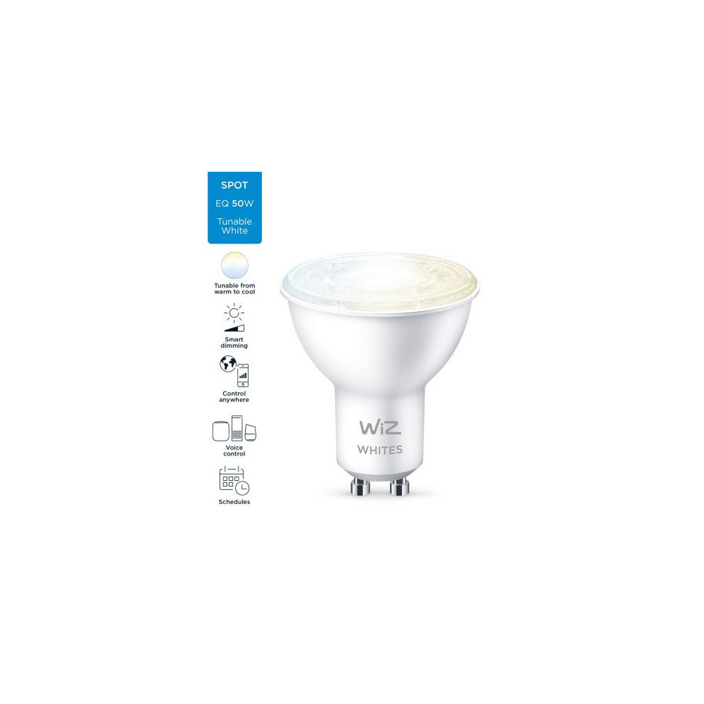 Ampoule spot gu10 5w led cct variable Bluetooth wizmote wifi wiz Philips