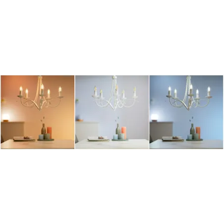 Lot de 2 Ampoules 5w e14 led rgb+cct variable Bluetooth wizmote wifi wiz Philips