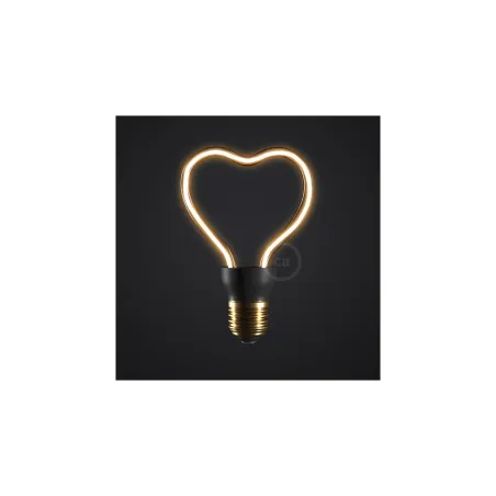 Ampoule e27 filament led 8w variable forme coeur
