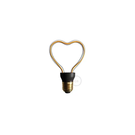 Ampoule e27 filament led 8w variable forme coeur
