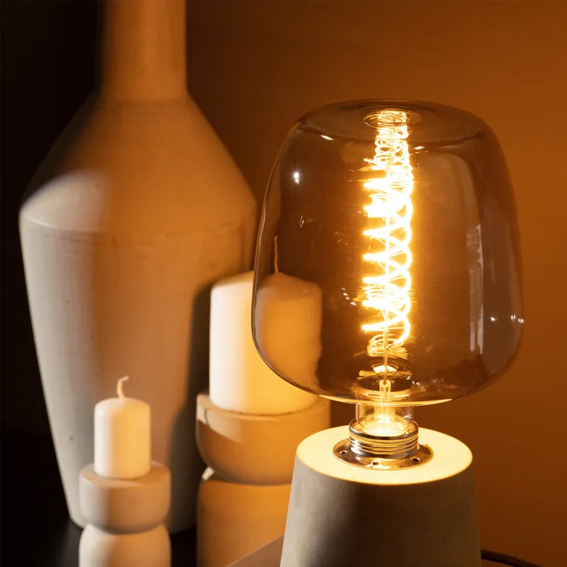 Ampoule 8w led filament culot e27 verre fumée 235mm