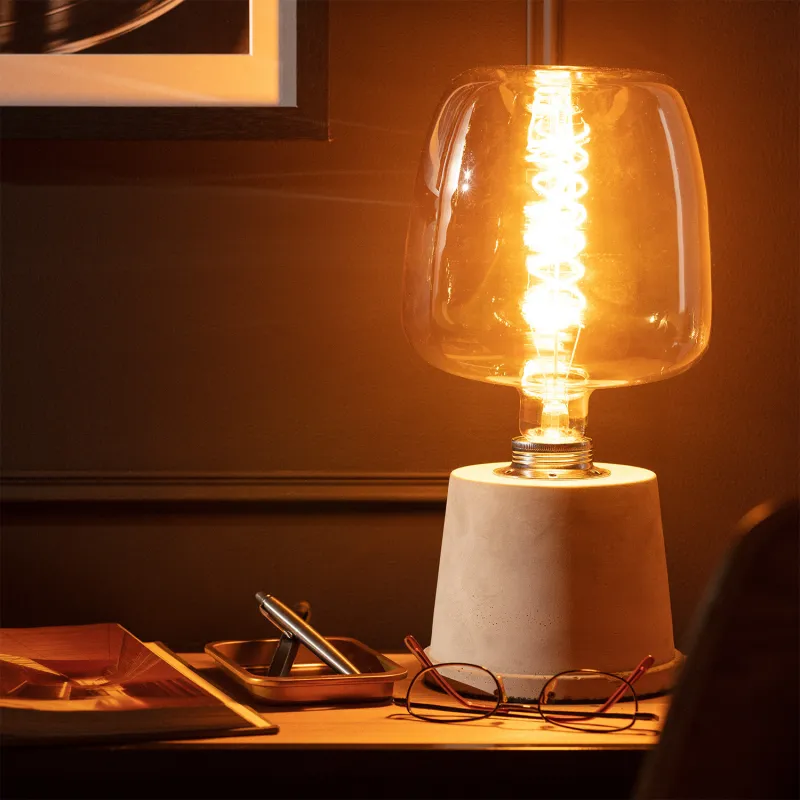 Ampoule 8w led filament culot e27 verre dorée 235mm