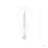 Ampoule 8w led filament culot e27 verre doré 270mm