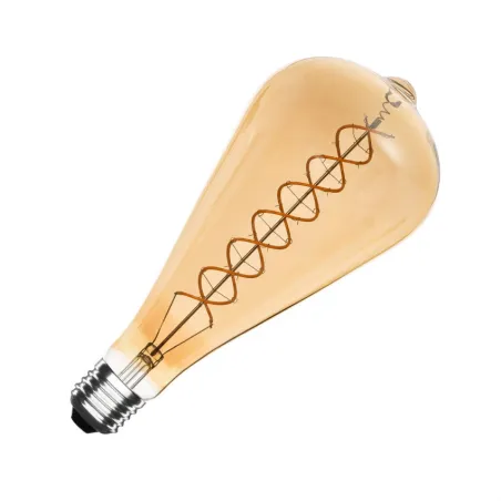 Ampoule 8w led filament culot e27 verre doré 270mm