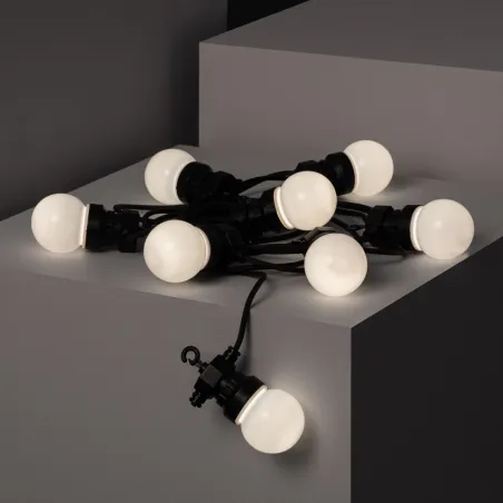 Guirlande solaire 7m lumineuse led décoration blanc chaud 3000k