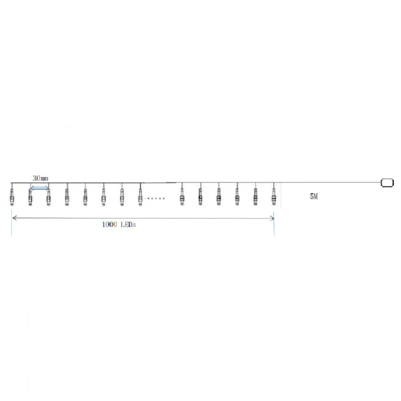 Guirlande 35m lumineuse led 220v décoration rgb