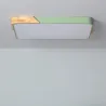 Plafonnier led 30w cct-40cm-3000k-4000k-6000k bois et métal vert