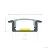 Profilé Aluminium a56 avec diffuseur Continu pour Ruban LED