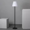 Lampadaire a poser extérieur aluminium noir ip65 double douille culot e27
