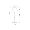 Lampadaire a poser extérieur aluminium noir ip65 double douille culot e27