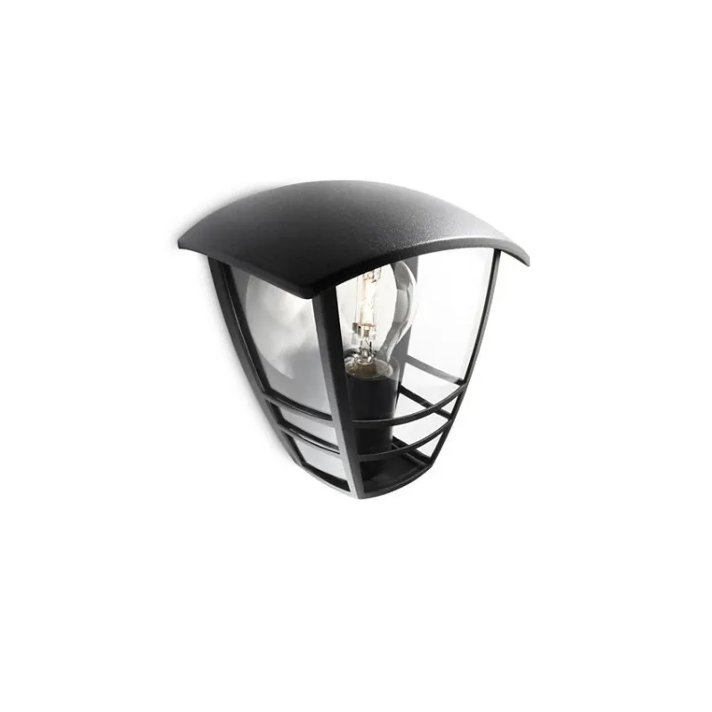 applique-exterieur-philips-noire-ip44-culot-e27