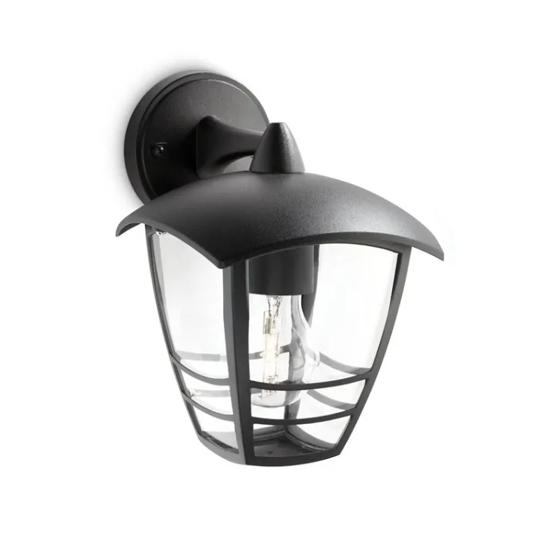 Applique extérieur Philips noire ip44 culot e27