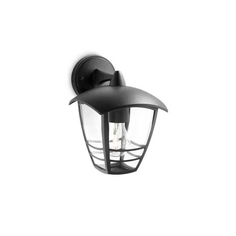 Applique extérieur Philips noire ip44 culot e27