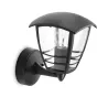 Applique extérieur Philips noire ip44 culot e27 haut